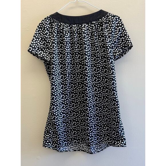 Apt. 9 Black & White Polka Dot Stretch Blouse | Size Small - Picture 4 of 4
